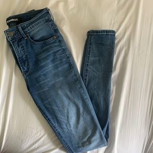 Express High Waisted Denim Perfect Skinny Jeans